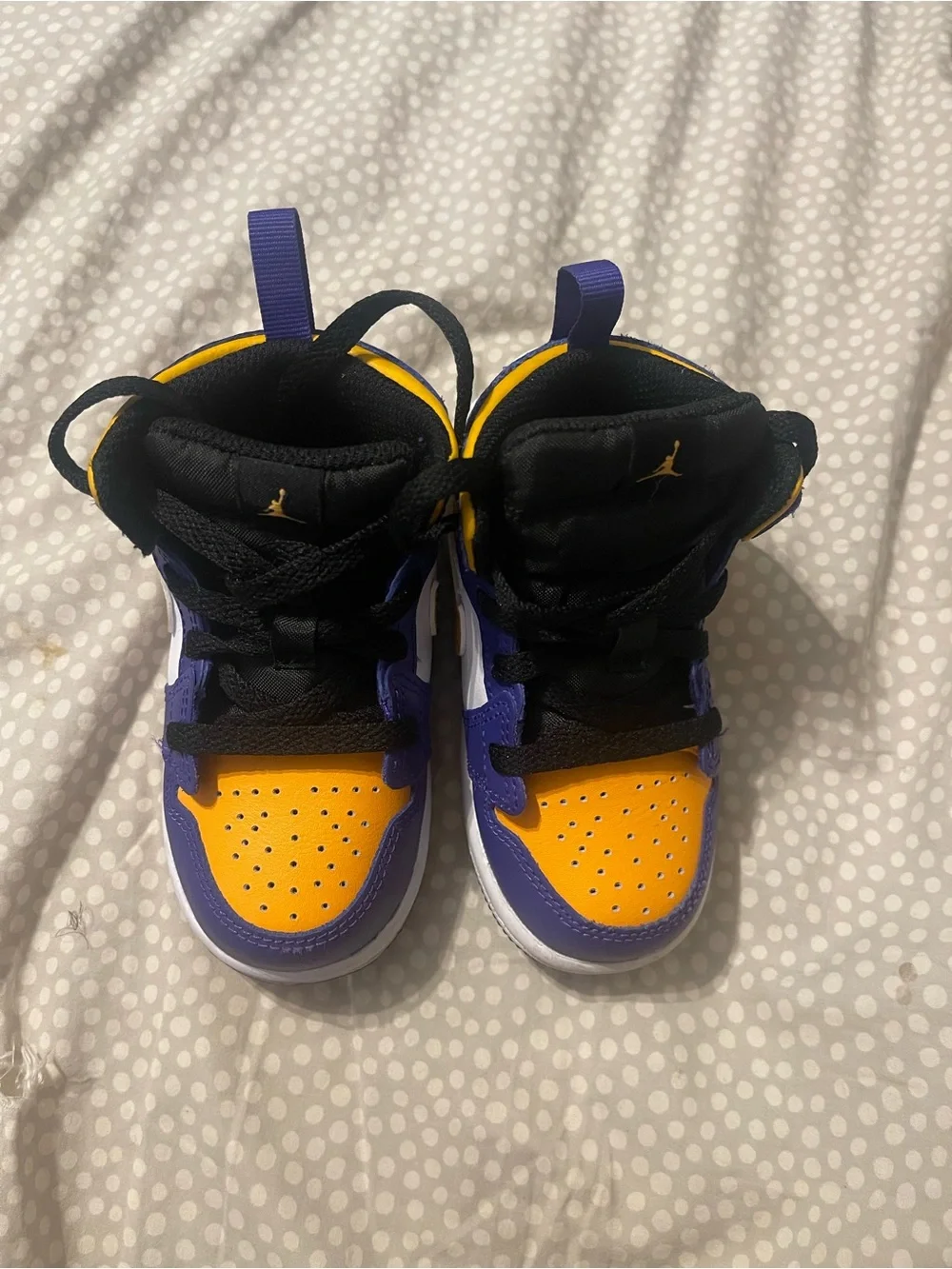 Jordan 1 Mid Toddler “Lakers” Shoes
